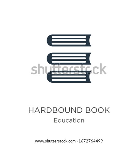 Hardbound book icon vector. Trendy flat hardbound book icon from education collection isolated on white background. Vector illustration can be used for web and mobile graphic design, logo, eps10