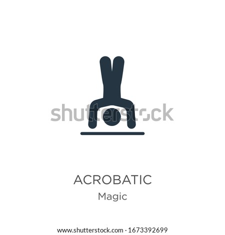 Acrobatic icon vector. Trendy flat acrobatic icon from magic collection isolated on white background. Vector illustration can be used for web and mobile graphic design, logo, eps10