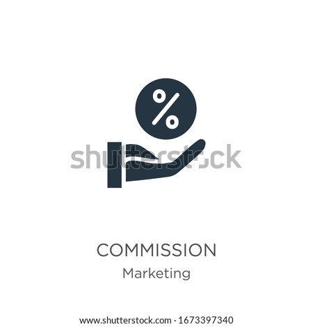 Commission icon vector. Trendy flat commission icon from marketing collection isolated on white background. Vector illustration can be used for web and mobile graphic design, logo, eps10