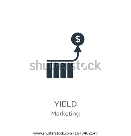 Yield icon vector. Trendy flat yield icon from marketing collection isolated on white background. Vector illustration can be used for web and mobile graphic design, logo, eps10
