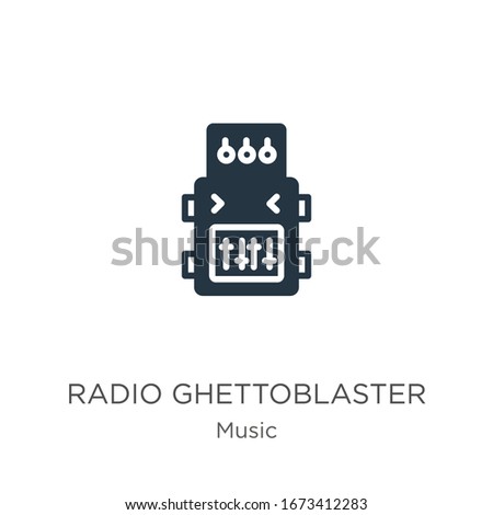 Radio ghettoblaster icon vector. Trendy flat radio ghettoblaster icon from music collection isolated on white background. Vector illustration can be used for web and mobile graphic design, logo, eps10
