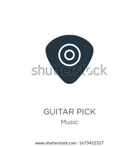 Guitar pick icon vector. Trendy flat guitar pick icon from music collection isolated on white background. Vector illustration can be used for web and mobile graphic design, logo, eps10