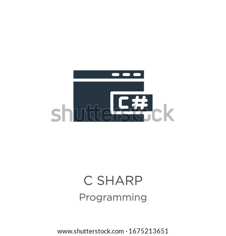 C sharp icon vector. Trendy flat c sharp icon from programming collection isolated on white background. Vector illustration can be used for web and mobile graphic design, logo, eps10