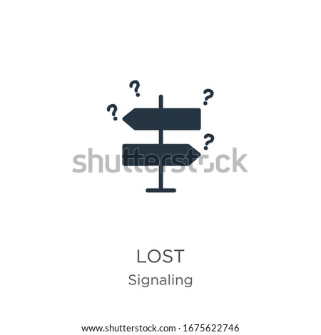 Lost icon vector. Trendy flat lost icon from signaling collection isolated on white background. Vector illustration can be used for web and mobile graphic design, logo, eps10