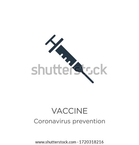 Vaccine icon vector. Trendy flat vaccine icon from Coronavirus Prevention collection isolated on white background. Vector illustration can be used for web and mobile graphic design, logo, eps10