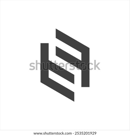 initials
monogram logo FSF geometric