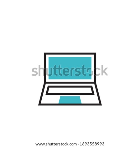 laptop icon vector illustration modern style design. isolate on white background