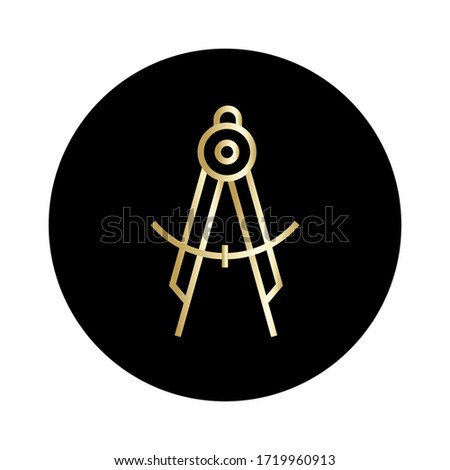 divider icon gold color vector. isolated on white background