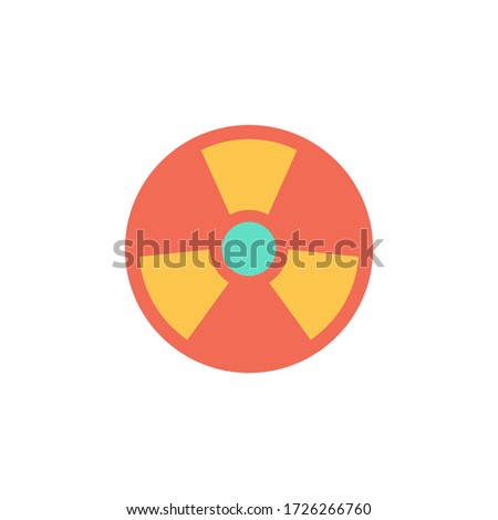 nuklear nergy icon flat design vector illustration. ecology icon isolated on white background Photo stock © 