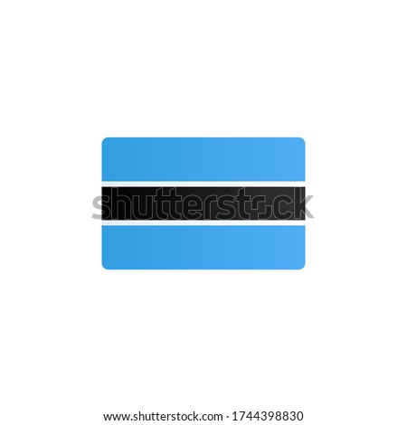 bostwana flag vector. country flag symbol isolated on white background