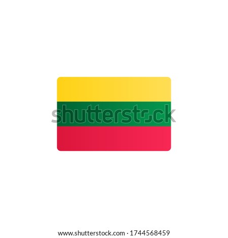 lithuania flag vector. country flag isolated on white background