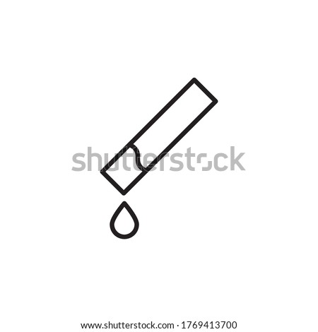 litmus paper icon outline design vector illustration black style. isolated on white background