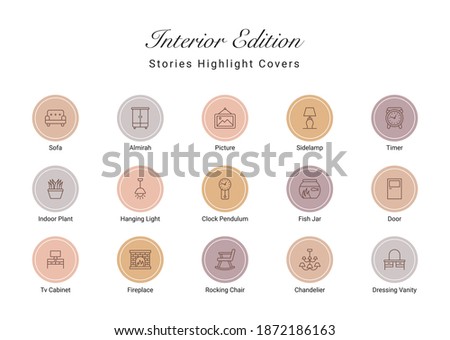 highlight stories icon. interior icon set vector illustration