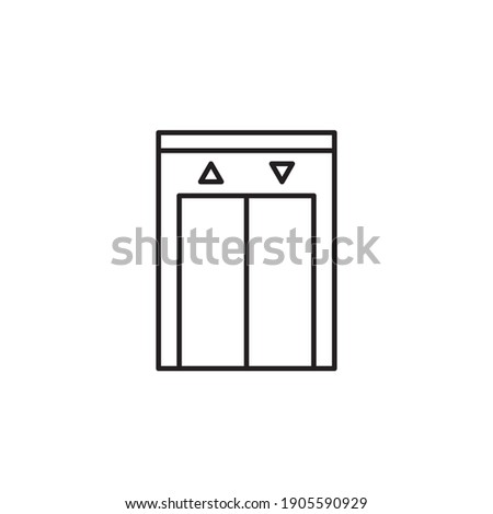 elevator icon outline style design. elevator vector illustration. isolated on white background