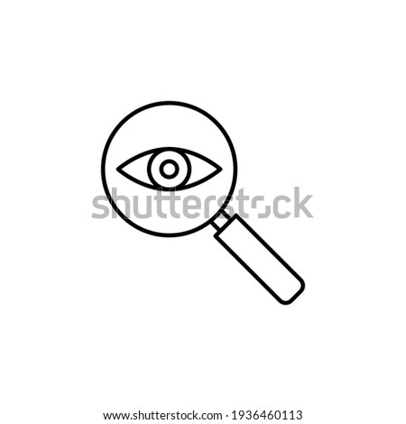 observation icon vector illustration. observation line icon style. isolated on white background