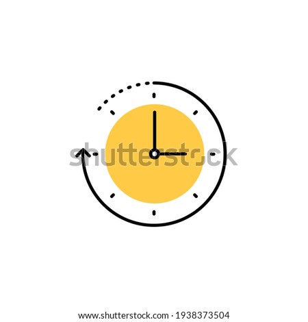 overtime icon vector illustration. modern colored icon style. isolated on white background