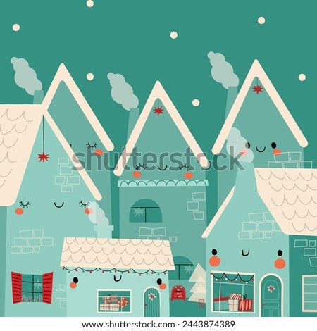 Similar – Image, Stock Photo Gingerbread City Advent Calendar