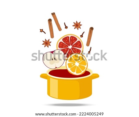 Similar – Image, Stock Photo Hot mulled wine at the Christmas market