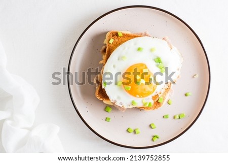 Similar – Image, Stock Photo croque madame Cheese Bread