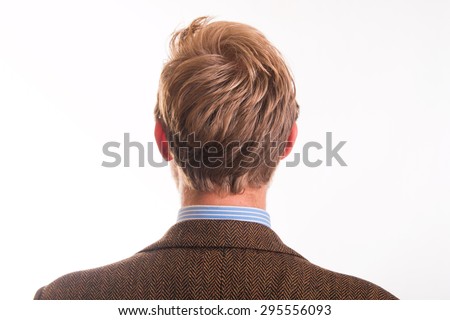 Back of the head and the hair of a young man - studio shots