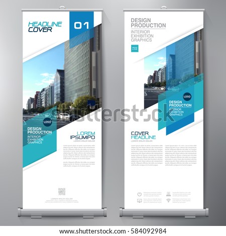 Business Roll Up. Standee Design. Banner Template. Presentation and Brochure. Vector illustration