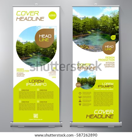 Business Roll Up. Standee Design. Banner Template. Presentation and Brochure Flyer. Vector illustration