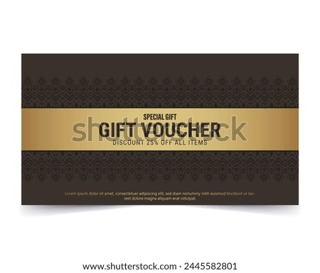 Menu restaurant luxury gift voucher design template