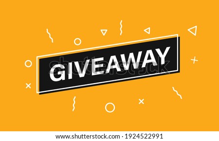 giveaway banner, post tamplate, win a prize giveaway poster giveaway vector illustration