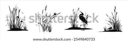 Similar – Image, Stock Photo Grass reeds by the lake