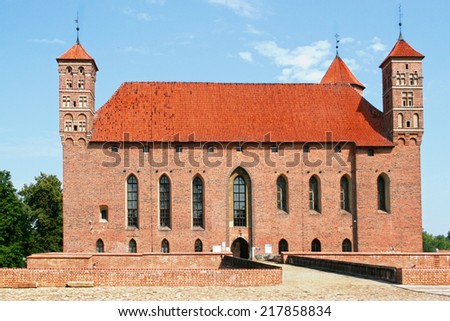 Entry way to old bishop\'s medieval castle in Lidzbark Warminski