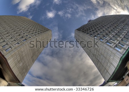 Two skyscrapers in Ljubljana, Slovenia