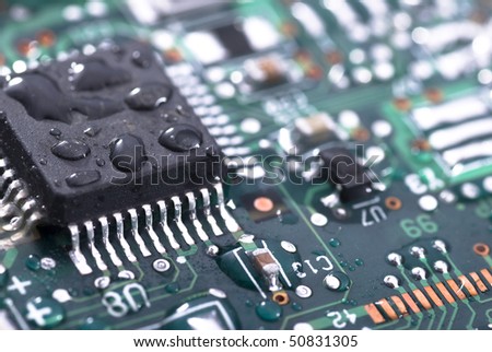 Wet computer printed circuit board