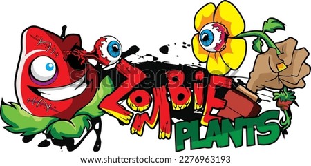 Zombie plants for logo t shirt design