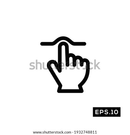 Touch Gestures line Icon. Touch Gestures icon Vector Illustration Template For Web and Mobile