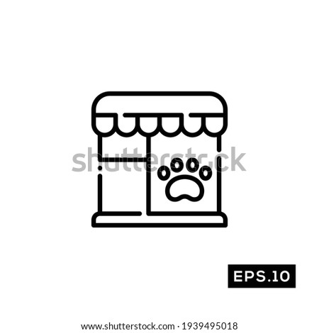 Pet Shop line Icon. Pet Store Icon or Logo sign Vector illustration