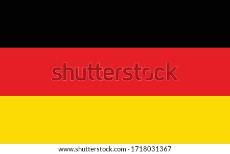 Germany flag vector graphic. Rectangle German flag illustration. Germany country flag is a symbol of freedom, patriotism and independence.
