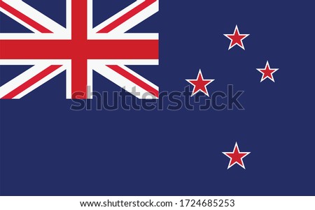 New Zealand flag vector graphic. Rectangle New Zealander flag illustration. New Zealand country flag is a symbol of freedom, patriotism and independence.