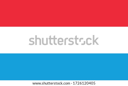 Luxembourg flag vector graphic. Rectangle Luxembourger flag illustration. Luxembourg country flag is a symbol of freedom, patriotism and independence.