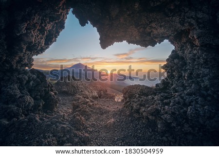 Similar – Image, Stock Photo beautiful sunset at Teide