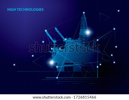 high technologies of the oil industry in the form of a constellation