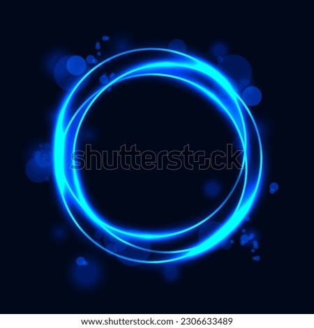 Abstract glowing halo ring. Background