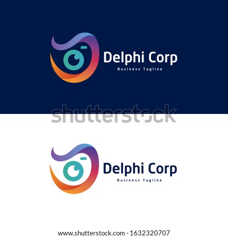 Delphi Vector Technology Branding logo design template