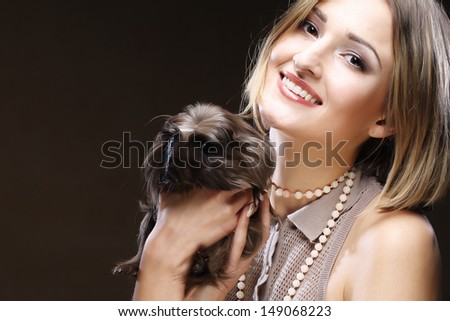 young woman with Guinea pig