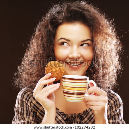 woman with coffee and dessert