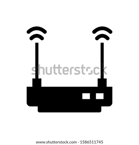 Router icon design template, glyph style, flat vector