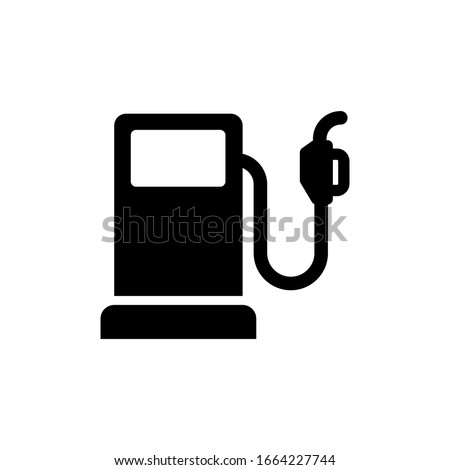 Gas station icon vector glyph style