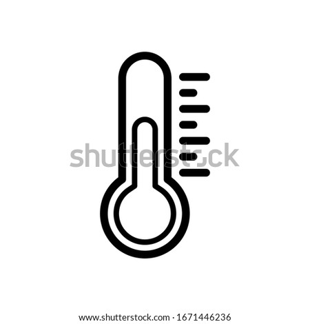 Thermometer icon vector line style