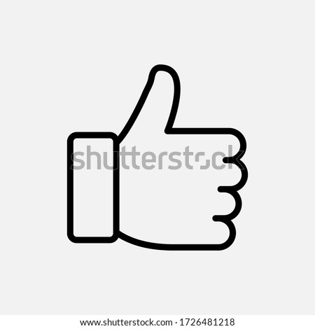 thumb up gesture line icon