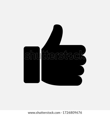 thumb up gesture icon designed in solid style