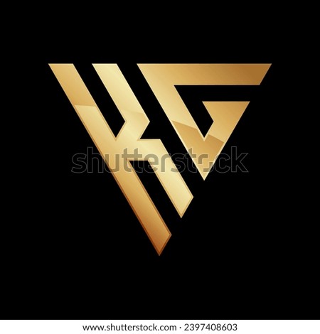 Triangle Letter KG Logo Design